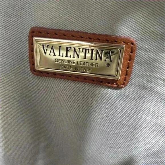 Valentina Crossbody Shoulder Handbag Red Tan Leather - Picture 5 of 7